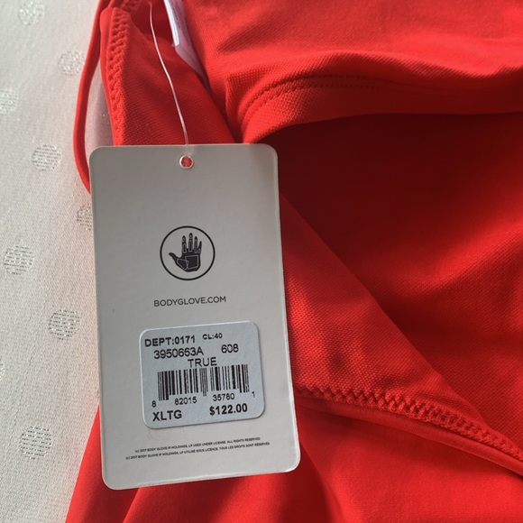 NWT Body Glove Red Tank One Piece Swimsuit - Picture 5 of 5